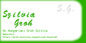 szilvia groh business card